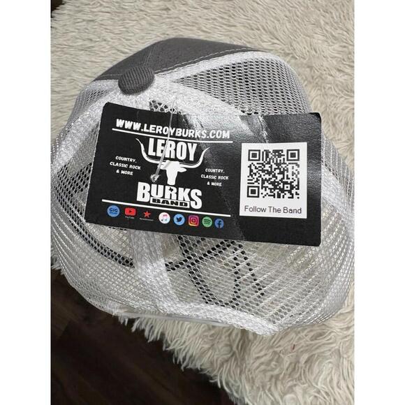 LEROY BURKS BAND BASEBALL HAT CAP GRAY TRUCKER SNAP‎ BACK - Picture 3 of 3